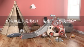 有谁知道东莞那些厂 是生产汽车模型的？